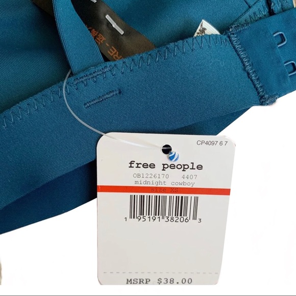 FREE PEOPLE Oh Scuba Bralette Neo Midnight Cowboy - Picture 6 of 10